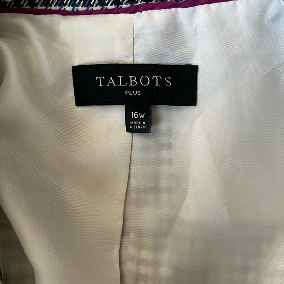 Talbots Women's Black and White Houndstooth‎ Blazer - Picture 9 of 10